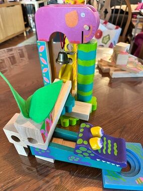 Alex toys wooden jungle Marble Run Toy - make your own run!